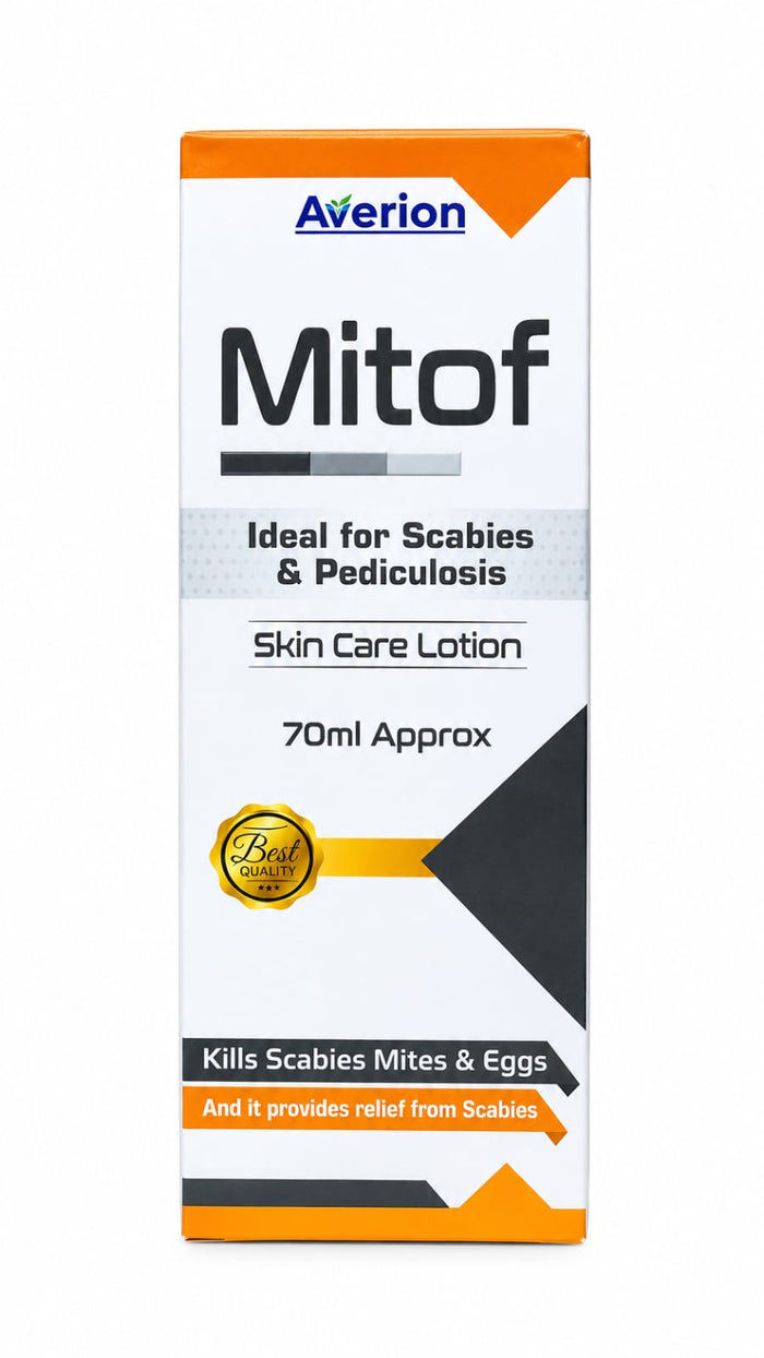 Mitof Permethrin Skin Care Lotion 70ml â Effective Relief for Scabies & Mites