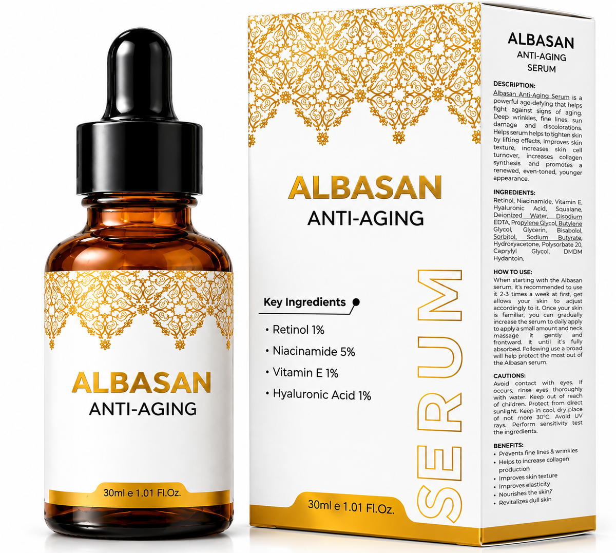 Albasan Anti-Aging Serum – 1% Retinol